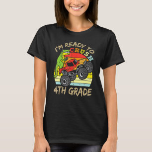 Camiseta Caminhão Monstro do Dinossauro Vintage Estou pront