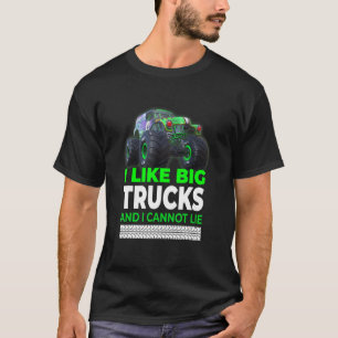 Camiseta Caminhão Monstro Eu gosto de Grandes Caminhões par
