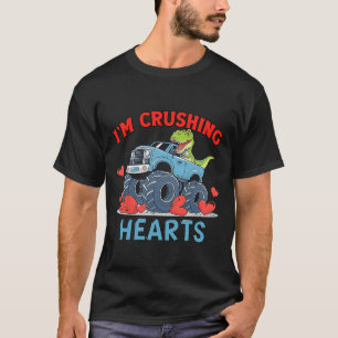 Camiseta Caminhão Monstro Hearts Crusher Esmagando Um Coraç