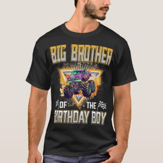 Camiseta Caminhão Monstro Irmão Mais Velho Do Menino Que Fa