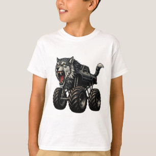 Camiseta Caminhão Monstro Lobo Selvagem