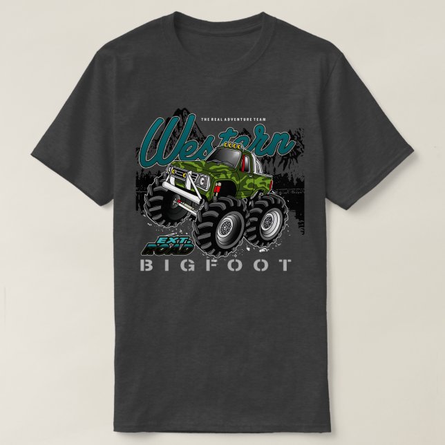 Camiseta Caminhão Monstro Ocidental (Frente do Design)