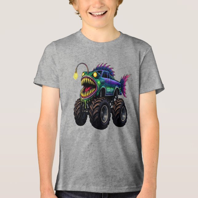 Camiseta Caminhão Monstro Peixe-Anzol (Frente)