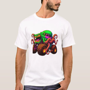 Camiseta Caminhão Monstro Polvo 