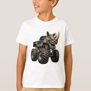 Camiseta Caminhão Monstro Rinoceronte Besta