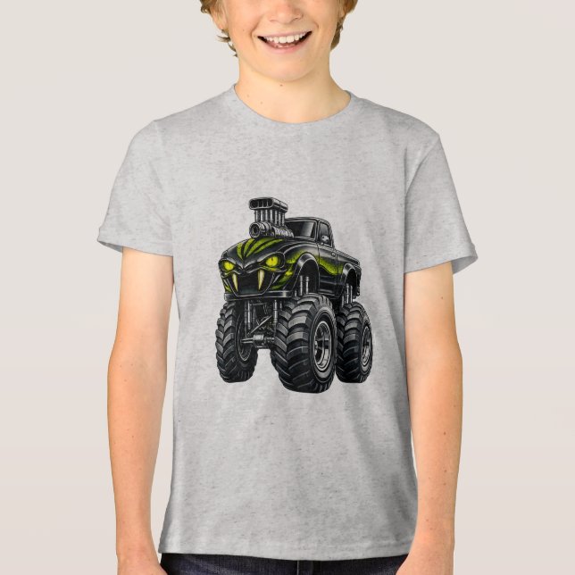 Camiseta Caminhão Monstro Superalimentado Olho de Cobra (Frente)