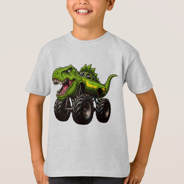 Camiseta Caminhão Monstro T-Rex (Frente)