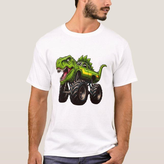 Camiseta Caminhão Monstro T-Rex (Frente)