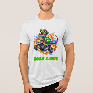 Camiseta Caminhão Monstro T.Rex | Design de Desenho Animado