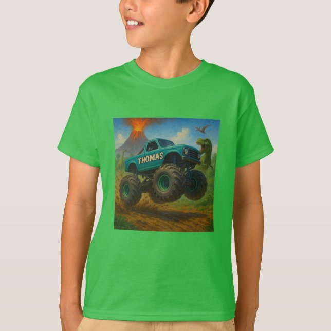 Camiseta caminhão monstro thomas (Frente)