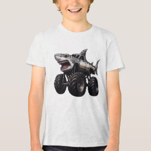 Camiseta Caminhão Monstro Tubarão Tigre