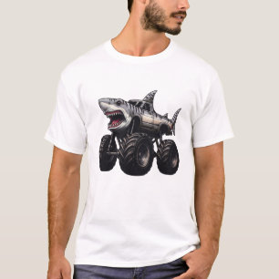 Camiseta Caminhão Monstro Tubarão Tigre