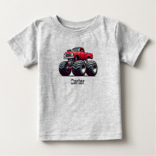 Camiseta Caminhão monstro vermelho 