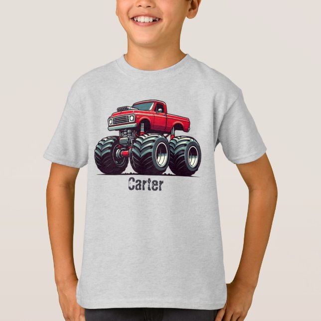 Camiseta Caminhão monstro vermelho (Frente)