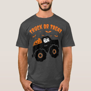 Camiseta Caminhão ou Trate Pumpkins Boo Halloween Monster T