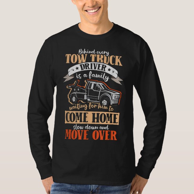 Camiseta Caminhão-reboque da família de motoristas de dois  (Frente)