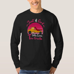 Camiseta Caminhão Reboque Vintage Apenas Uma Garota Que Am