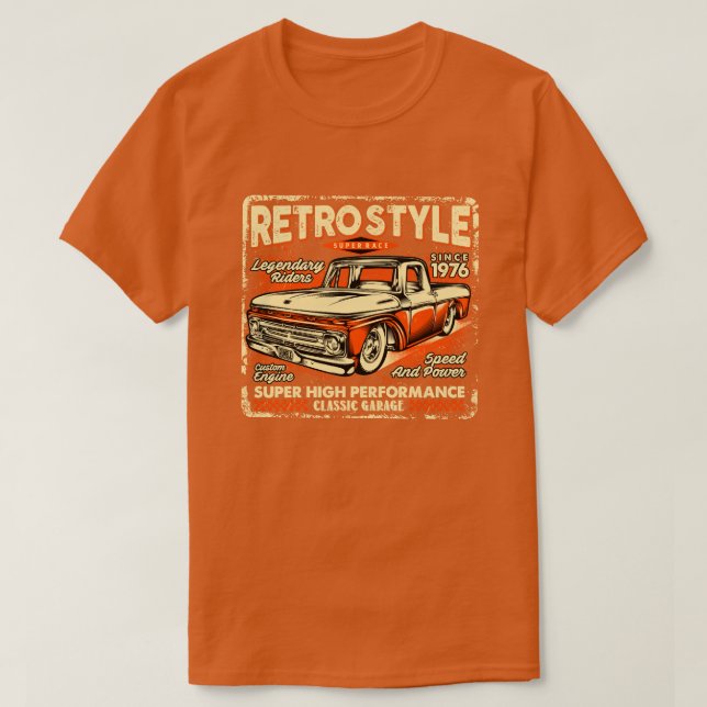 Camiseta Caminhão Retrô Estilo Vintage Clássico (Frente do Design)