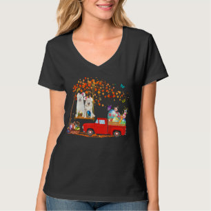 Camiseta Caminhão Vermelho Coelho Vestido Com Ovos