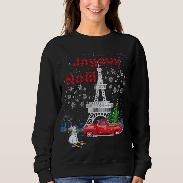 Camiseta Caminhão Vermelho de Árvore de Natal em Torre Pari (Frente)