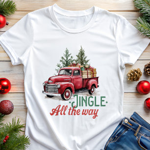 Camiseta Caminhão Vermelho de Natal Jingle All The Way