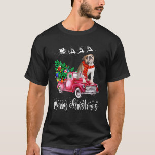 Camiseta Caminhão Vermelho do Buldogue Inglês