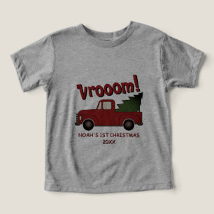 Camiseta Caminhão vermelho fofo com árvore de Natal persona