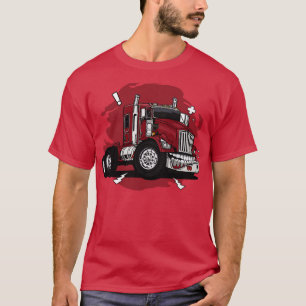 Camiseta Caminhão vermelho monstro