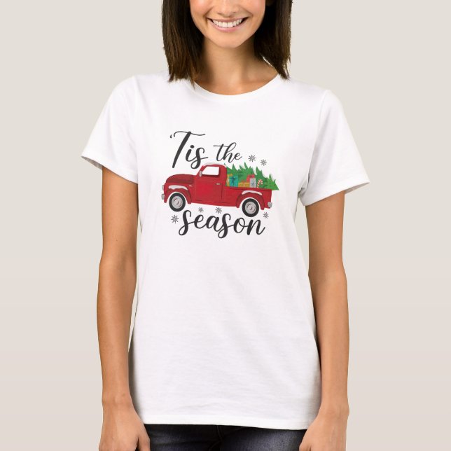 Camiseta Caminhão vermelho Natal (Frente)