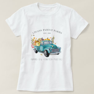 Camiseta Caminhão Vintage da Colheita Nome da Família Rús