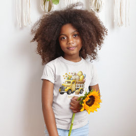 Camiseta Caminhão Vintage de Gingham Carregado com Ovos de 