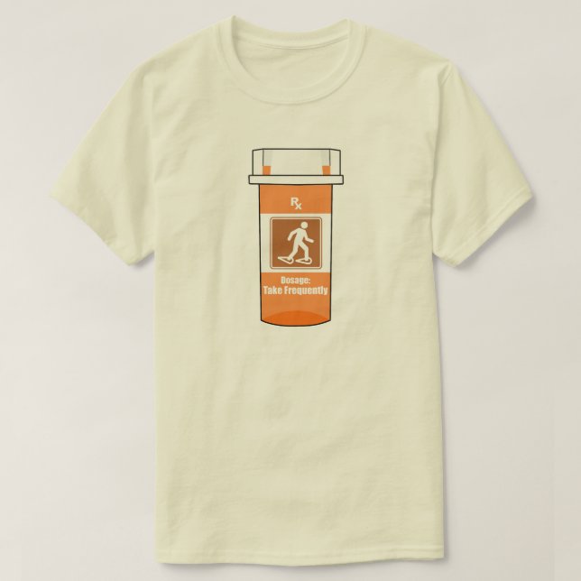 Camiseta Caminhar com raquetes de neve é minha droga (Frente do Design)