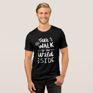 Camiseta Caminhar do lado selvagem - Tee retrô