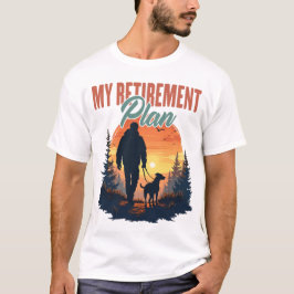 Camiseta Caminhar é Meu Plano de Aposentadoria Engraçado Ca