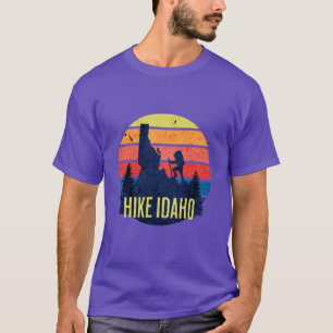Camiseta Caminhar Idaho Apaixonado por Montanhas Retro