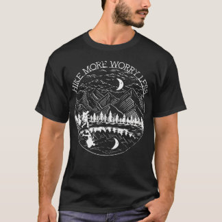 Camiseta Caminhar Mais Preocupar Menos Divertido Montanha N