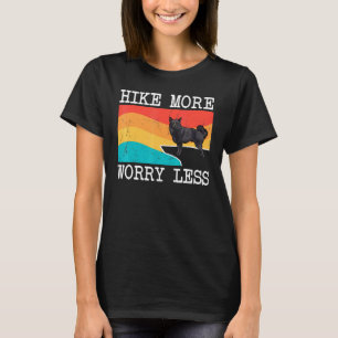 Camiseta Caminhar Mais Preocupar Menos Schipperke Gráfico C