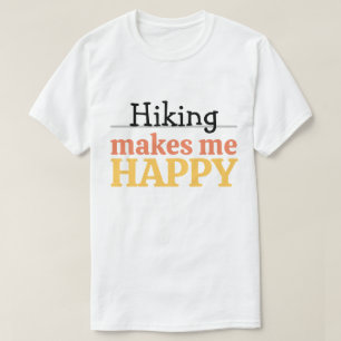 Camiseta Caminhar Me Faz Feliz Citação Vibrante Moderna Nat