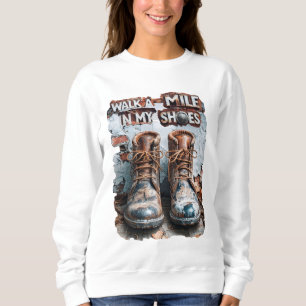Camiseta Caminhar um monte em meus Calçados - Russo Inspira