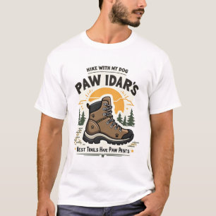 Camiseta Caminhe com o Gráfico de Boot de Caminho do Meu Cã