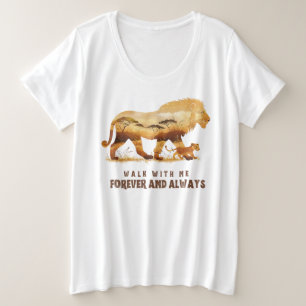 Camiseta Caminhe Comigo - Para sempre Design de leão