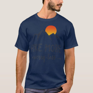 Camiseta Caminhe Mais Preocupada Menos Montanha Sunset