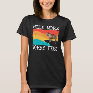 Camiseta Caminhe Mais Preocupe Menos Mastim Napolitano Gráf