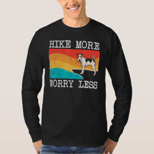 Camiseta Caminhe Mais Preocupe Menos Wire Fox Terrier Gráfi