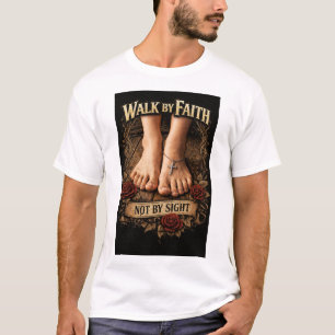 Camiseta Caminhe pela fé & Romanos 10:15