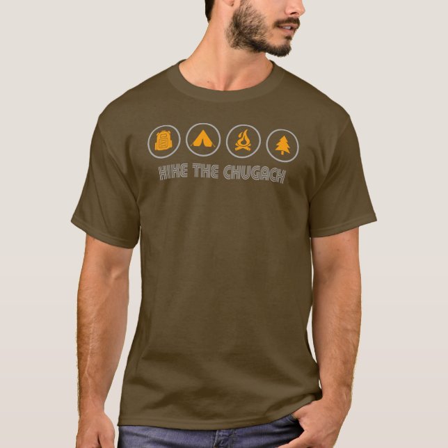 Camiseta Caminhe pelas Montanhas Chugach Alasca (Frente)