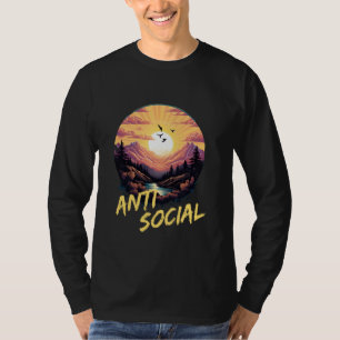 Camiseta Caminho antissocial ao ar livre para um caminhador
