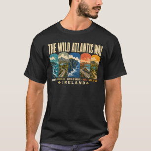 Camiseta Caminho Atlântico Selvagem Ilustração de Pontos Tu