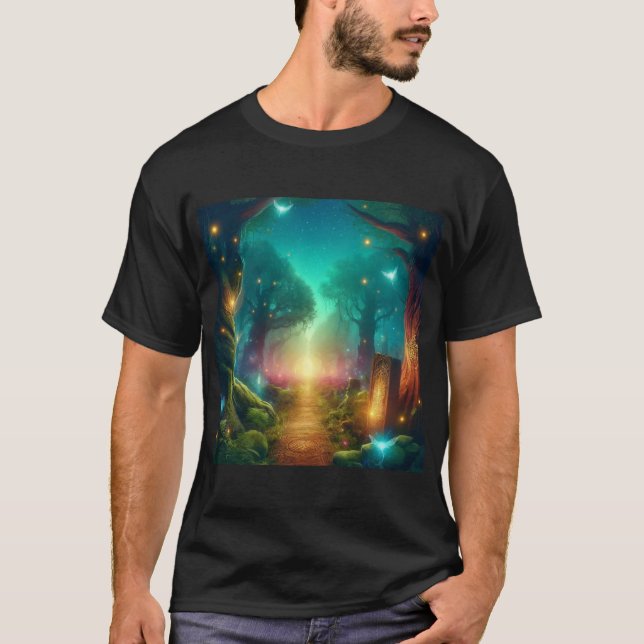 Camiseta Caminho da Floresta Mágica para Aventura (Frente)
