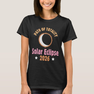 Camiseta Caminho da totalidade do eclipse solar de 2026
